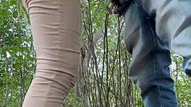 Weekend Pounding Latina Neighbor's Ass in Forest Outdoors