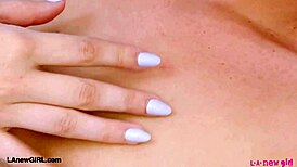 My heart races watching this sexy teen blonde reveal her cute body up close