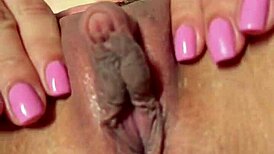 loving rubbing my big clit till orgasm hits hard