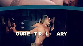Blonde Babe Deepthroats Gloryhole Cocks for Massive Cumshots