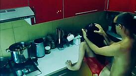 Beautiful Slender Wife In Erotic Bodysuit Rough Fucked Kitchen All Positions