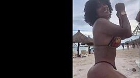 sexy babe with massive tits and huge ass shakes booty seductively