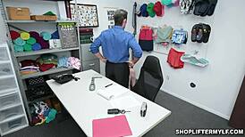 Officer rusty finds amber dawn's pearl bracelet hidden in vaginal cavity