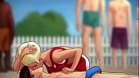 hey, you seen summertime saga with salvavidas cassie blowing that monster cock at the gloryhole?