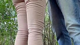 Weekend Pounding Latina Neighbor's Ass in Forest Outdoors