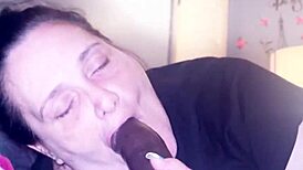 chubby latina midget gags on monster bbc gumjob