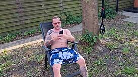 omg mya lorenn bends over garden for neighbor's deep anal ride cowgirl gaping cumshot 😍🍑💦 whoa