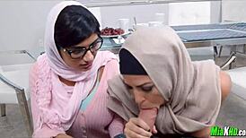 mia khalifa's hijab tag team got my cock throbbing so hard!!