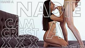 Cam crest unloads cum on nadie's sweet juicy ass after passionate banging