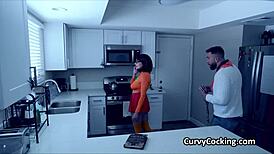 Busty Velma In Glasses Skirt Cosplay Deepthroats And Rides Fred's Big Cock Hardcore