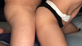 i'm obsessed with my thick latina's ass dp'd by huge dildo anal