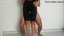 Stepsis Uses Long Legs to Stroke My Cock in Homemade Session