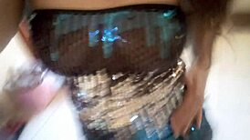 Ginger Paris teases confetti balloon fetish in lingerie