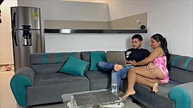 Perfect Time To Fuck Right Here In The Dorm With My Submissive Colombian Roommate Girlfriend!