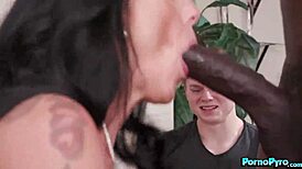 texas patti takes that huge black cock while stepson watches doggystyle