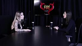 Deepthroat queen melina khalifa shines in sheer red lingerie tease