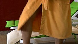 milf spots horny guy in sauna gets seduced fucked deep part 1