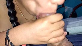 morena con trenzas me mama la verga y me hace correr en sus manos 😩💦