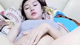 amateur squirts wildly on her masturbation machine again