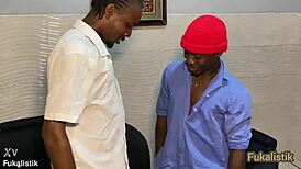 ebony housewife sneaks in to fuck her husband's bbc visitor while he's away, pounding her wet pussy relentlessly