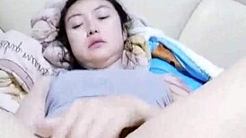amateur squirts wildly on her masturbation machine again