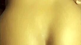 i made him eat my cum first then rode his dick hard in closeup appreciation