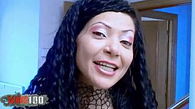 Skinny Brazilian Valeria Fires Up Pussy for Rough Deepthroat Orgasm