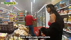 uh naughty latina influencers bare tits no panties market flashin