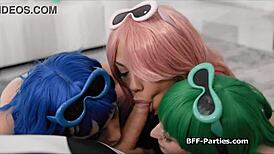 Wanna see sexy rangers orgasm hard sharing that thick dick in uniform cosplay? 😈