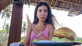 waiter, cum on my face right here in this cafe... i crave that cum coverage!