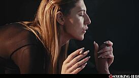 pov blonde smokin cigarette turns slutty gets turned on for dirty smokey blowjob handjob teasing cowgirl riding?