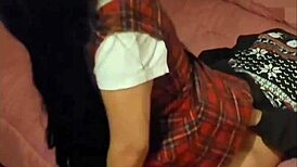 that's how i like it 😈 my naughty stepsister failed school... got SPANKED then FUCKED hard in uniform tight pussy dripping cowgirl!