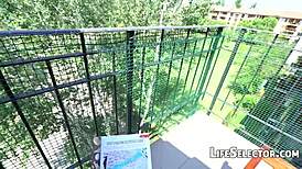 POV with Eu teen Julia Red, 18+, craving hardcore anal pounding.