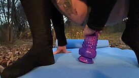 she jerked off in public park guard caught her fucked anal creampie