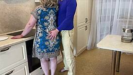 Kitchen Taboo: Milf's Massive Ass Cheeks Spread for Deep Anal Insertion Pound