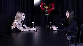 Deepthroat queen melina khalifa shines in sheer red lingerie tease