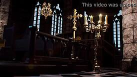 pretty nun finds unexpected acceptance in secluded chambers.