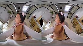 Asian slut dives into hardcore taboo pov pounding session