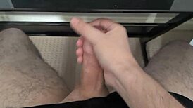 Working from home hits different with that quick office cumshot rush!