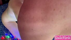 does santa hat girlfriend's kinky pov blowjob end in rough facial cumshot bdsm slave style?