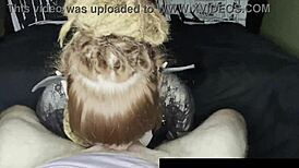 my heart races watching cute goth cosplayer gagged on big dick deepthroat