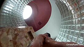 christy mack backstage pussy play shower tease