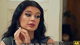 Small titted brunette cheats professionally next door