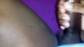 POV Jerking Sexy Black Cock to Explosive Cum Release