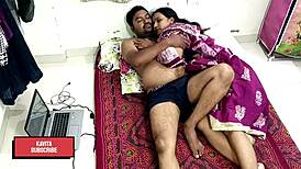 Indian Kavita Fucks Brother-in-Law's Son Like Whore Craving Small Dick Blowjob