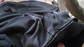 omg i came so hard playing with my huge cock in the car