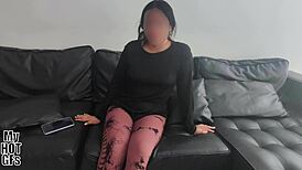 becky performs slutty outdoor nipple tease for neighbor voyeurs