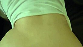 Feel her big ass bounce as she moans loud getting fucked doggystyle on the sofa