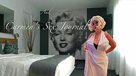 a voyeur spies marilyn monroe granny deepthroating in corset stockings for diamonds