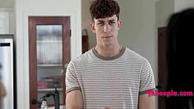 boxer babes in sneakers crave stepbro's big cock for taboo ffm ride.